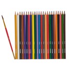 Карандаши цветные акварельные 24 цвета, "Гамма" "Лицей", с кистью, шестигранные - Фото 2