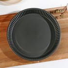 Форма для выпечки Доляна «Ренард. Рифлёный круг», d=28 см, антипригарное покрытие, цвет чёрный - Фото 3