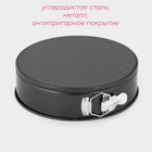 Форма для выпечки Доляна «Элин. Круг», d=24 см, разъёмная, антипригарное покрытие, чёрная - Фото 2