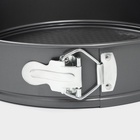 Набор форм для выпечки Доляна «Элин. Круг», 3 предмета: d=24/26/28 см, съёмное дно, антипригарное покрытие, чёрный - Фото 4