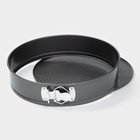 Набор форм для выпечки Доляна «Элин. Круг», 3 предмета: d=24/26/28 см, съёмное дно, антипригарное покрытие, чёрный - Фото 5