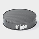 Набор форм для выпечки Доляна «Элин. Круг», 3 предмета: d=24/26/28 см, съёмное дно, антипригарное покрытие, чёрный - Фото 6