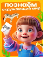 Развивающий набор фигурок для детей «Дикие животные» с карточками, по методике Домана - Фото 3