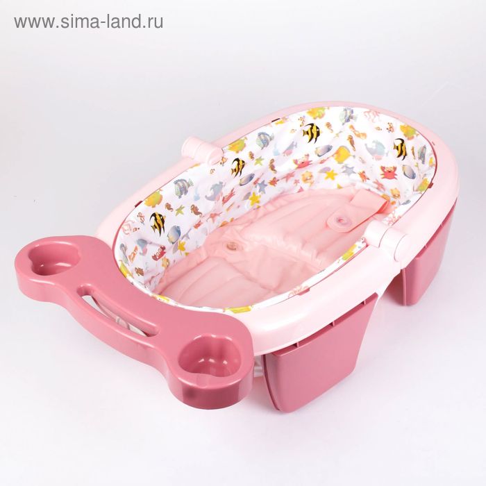 УЦЕНКА Ванночка для купания складная 73 см., цвет розовый - Фото 1