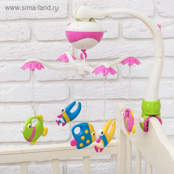 УЦЕНКА Мобиль музыкальный «Рыбки», работает от батареек - Фото 1