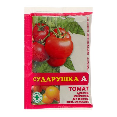 Удобрение водорастворимое "Садовая аптека" минеральное "Сударушка А", томат, 60 г