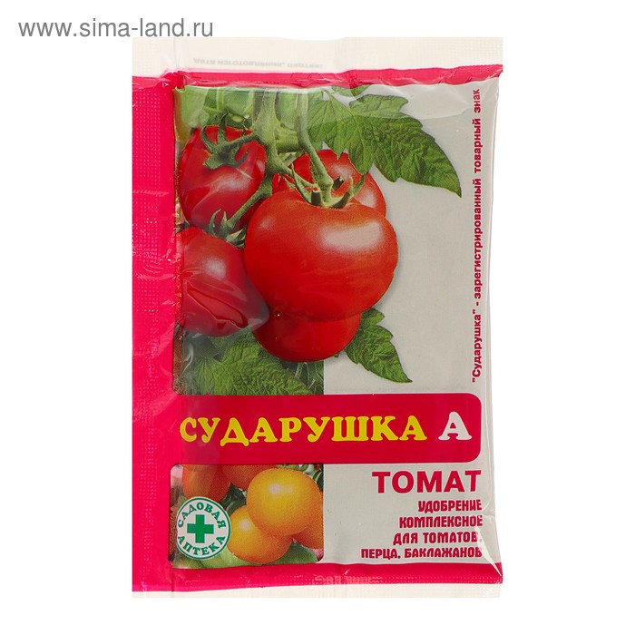 Удобрение водорастворимое Садовая аптека минеральное Сударушка А, томат, 60 г