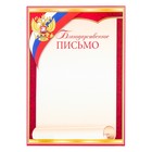 Благодарственное письмо "Символика РФ" красная рамка, бумага, А4 - фото 8920616
