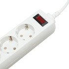 Сетевой фильтр Luazon Lighting, 4 розетки, 1.8 м, 2200 Вт, 3 х 0.75 мм2, 10 А, 220 В, белый - Фото 3