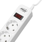 Сетевой фильтр Luazon Lighting, 6 розеток, 1.8 м, 2200 Вт, 3 х 0.75 мм2, 10 А, 220 В, белый - Фото 3