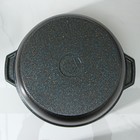 Кастрюля-жаровня Granit ultra, 5 л, d=28 см, стеклянная крышка, антипригарное покрытие, цвет чёрный - фото 4294410