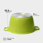 Кастрюля алюминиевая Trendy style, 6 л, d=26 см, h=15,5 см, антипригарное покрытие, стеклянная крышка, цвет зелёный - Фото 2
