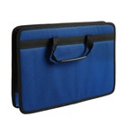 Папка с ручками текстильная, А4, 365 х 260 х 50 мм, 1С13 "Луга", каркасная, синяя - Фото 1