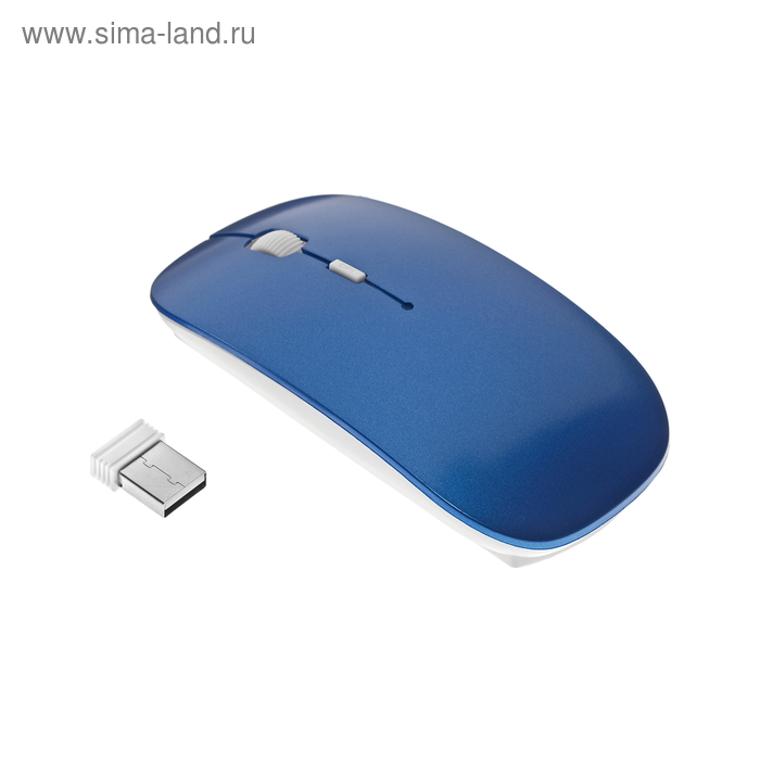 Мышь LuazON, беспроводная, оптическая, 1600 dpi, USB, синяя - Фото 1