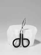 Пинцет в форме ножниц, прорезиненные ручки, 8 см, чёрный, серебристый - Фото 2