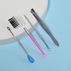 Набор косметологический, 4 предмета, серебристый - Фото 4