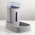 Автопоилка с угольным фильтром 3 л, серая - Фото 1