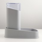 Автопоилка с угольным фильтром 3 л, серая - Фото 3