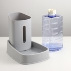 Автопоилка с угольным фильтром 3 л, серая - Фото 5