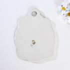 Сырная доска "Правила этого дома", гжель, фарфор, 21х15 см - фото 25359719