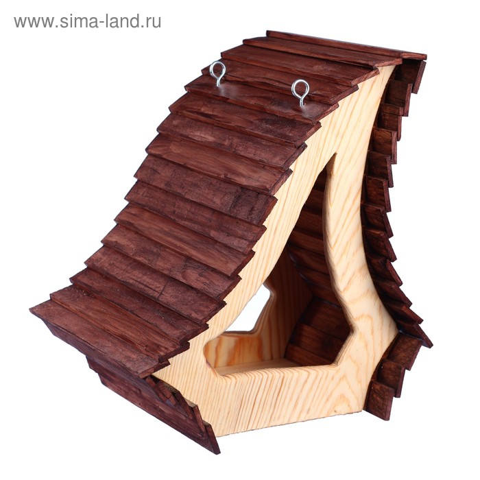 Кормушка «Ветерок», 270 × 210 × 310 мм, материал: дуб, сосна, аквалазурь, аквалак, масло - Фото 1