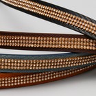 Ошейник со стразами в 3 рядов, 47 х 2 см, микс цветов - фото 44737485