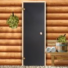 Дверь для бани и сауны «Бронза», размер коробки 190 × 70 см, 6 мм, 2 петли, круглая ручка - фото 301921979