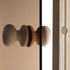 Дверь для бани и сауны «Бронза», размер коробки 190 × 70 см, 6 мм, 2 петли, круглая ручка - Фото 4