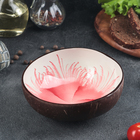 Чаша «Меконг», 13×6 см (±3), из скорлупы кокосового ореха, цвет красный - Фото 1