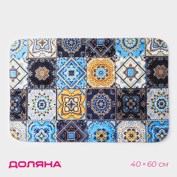 Коврик для ванной Доляна «Богемия», мозаика, 40×60 см - Фото 1