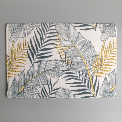 Коврик для ванной и туалета Доляна «Листья», 40×60 см