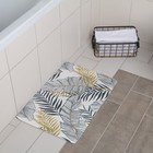 Коврик для ванной и туалета Доляна «Листья», 40×60 см - Фото 2