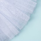 Юбка пачка трехслойная, белая блестящая, 17 х 19 см - Фото 3
