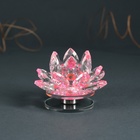 Фигурка стекло «Розовый лотос на подставке», вращается 5.5×9×9 см - Фото 2