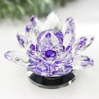 Фигурка стекло «Фиолетовый лотос на подставке», вращается 5.5×9×9 см - Фото 1