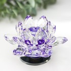Фигурка стекло «Фиолетовый лотос на подставке», вращается 5.5×9×9 см - Фото 2