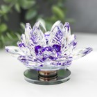 Фигурка стекло «Фиолетовый лотос на подставке», вращается 5.5×9×9 см - Фото 3