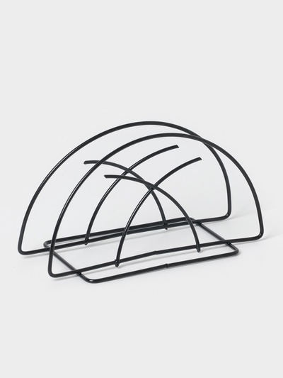 Салфетница Доляна «Лилия», 13.5×6×7 см, чёрная