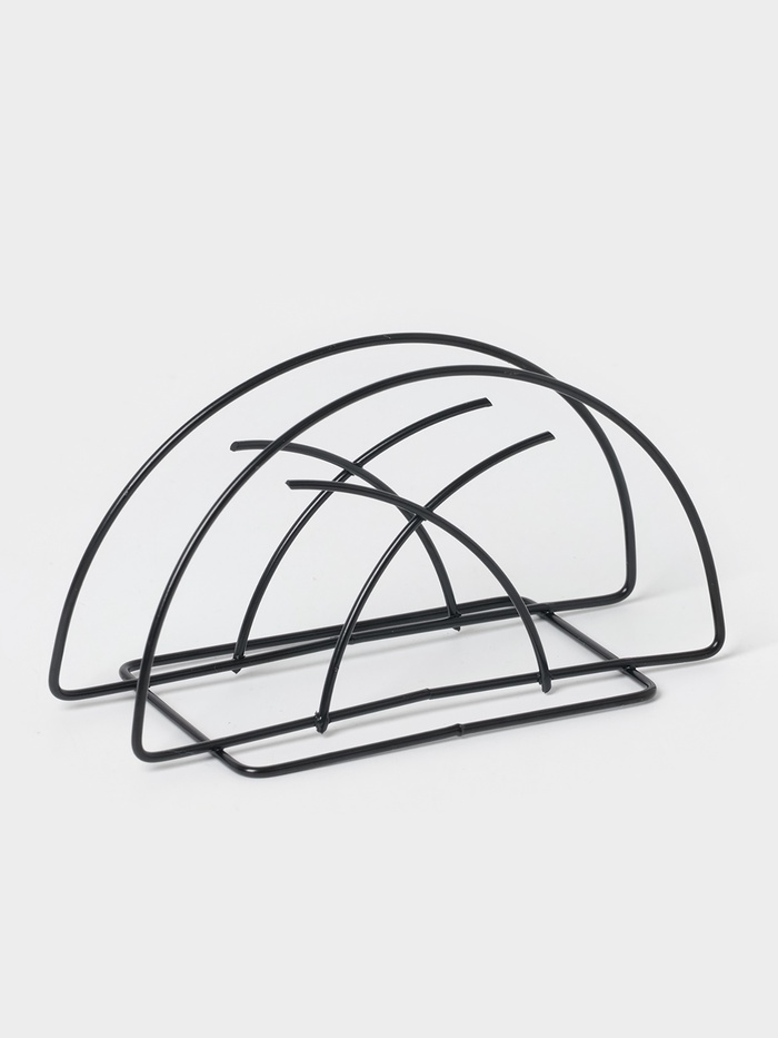 Салфетница Доляна «Лилия», 13.5×6×7 см, чёрная - Фото 1