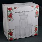 Набор для напитков из стекла «Волна», 7 предметов: кувшин 1.9 л, 6 стаканов 200 мл - Фото 2