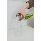 Графин «Тео», 600 мл, 8×24 см, с крышкой-клапаном, стекло, прозрачный - Фото 6