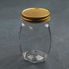 Баночка стеклянная для мёда и варенья «Соты», 400 мл, 8×12 см - фото 8921528