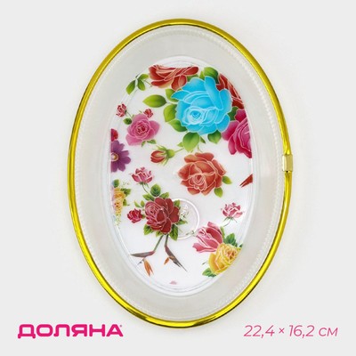 Блюдо овальное «Блеск», 22,4×16,2 см, рисунок МИКС