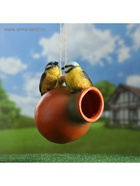 Садовая фигура - кормушка из полистоуна «Кувшин с птичками», подвесная, 18×15×21 см  (артикул 4759039)  большой выбор товаров оптом и в розницу по низким ценам с доставкой