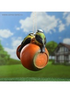 Садовая фигура - кормушка из полистоуна «Кувшин с птичками», подвесная, 18×15×21 см  (артикул 4759039)  большой выбор товаров оптом и в розницу по низким ценам с доставкой