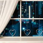 Гирлянда «Бахрома» 2.4 × 0.9 м с насадками «Сердце», IP20, прозрачная нить, 186 LED, свечение тёплое белое, 8 режимов, 220 В, УЦЕНКА - Фото 8