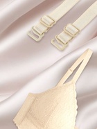 Лямки для бюстгальтера, текстильные, 1 см, 37 см, пара, бежевые - Фото 2