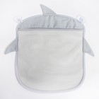 Сетка для хранения игрушек в ванной на присосках «Акула», цвет серый - фото 9561709