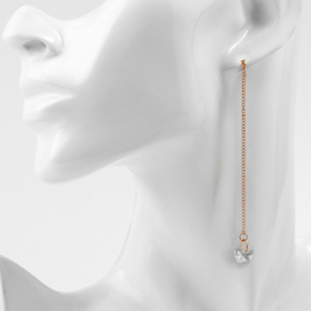 Серьги висячие со стразами «Цепочки» элегант, цвет МИКС, 5.2 см