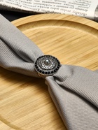 Кольцо для платка «Этно» круг, цвет серый в чернёном серебре - Фото 6